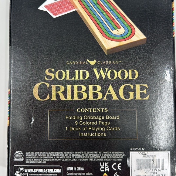 Cardinal Classics Solid Wood Cribbage Folding Gameboard - Picture 5 of 8